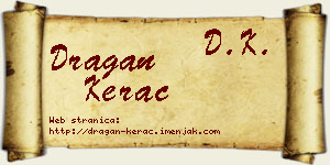 Dragan Kerac vizit kartica